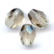 Olives facettées  6x4 mm Black Diamond x25