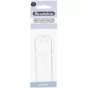 Aiguille courbée flexible grand chas -Aiguilles rechange pour moulin à perles x2