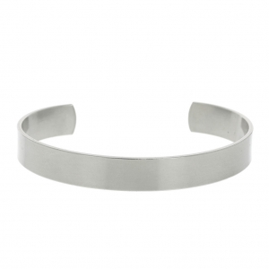Bracelet plat 9.5x150 mm à décorer  en acier inox 316 x1