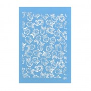 Silk Screen Moiko pour Pâte polymère 74x105 mm - Motif Hiboux et Chouette 10.40