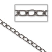 Chaîne maille forçat 5 mm Black Nickel x1m|raw }}