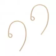 Crochets d'oreilles fil 13 mm en Gold filled (or laminé) x2