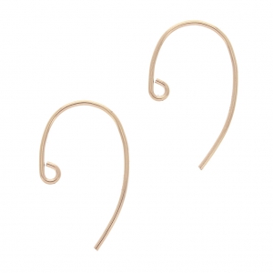 Crochets d'oreilles fil 13 mm en Gold filled (or laminé) x2