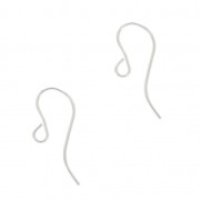Crochets d'oreilles fil 11 mm en Argent 925  x2