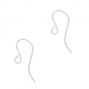 Crochets d'oreilles fil 11 mm en Argent 925 x2