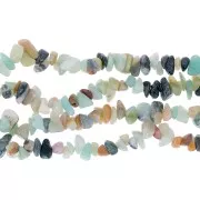 Perles chips 8 - 11 mm en pierre gemme - Amazonite x75cm
