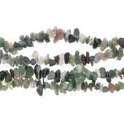 Perles chips 8 - 11 mm en pierre gemme  - Indian Agate x85cm