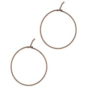 Créoles fil à décorer 25 mm - Fil 0.7 mm - Bronze x2
