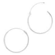 Créoles rondes 19 mm - Fil 1.1 mm - Placage Argent fin x2|raw }}