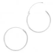 Créoles rondes 19 mm - Fil 1.1 mm - Placage Argent fin x2