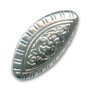 Perles Olives en résine CCB 29x16 mm Argenté x 6