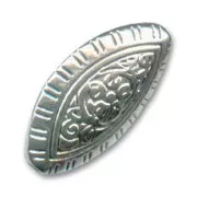 Perles Olives en résine CCB 29x16 mm Argenté x 6