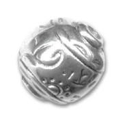 Perle Ronde en résine CCB 16 mm Argenté x 1