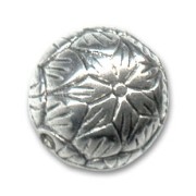 Perle Ronde en résine CCB 13 mm Argenté vieilli x 1