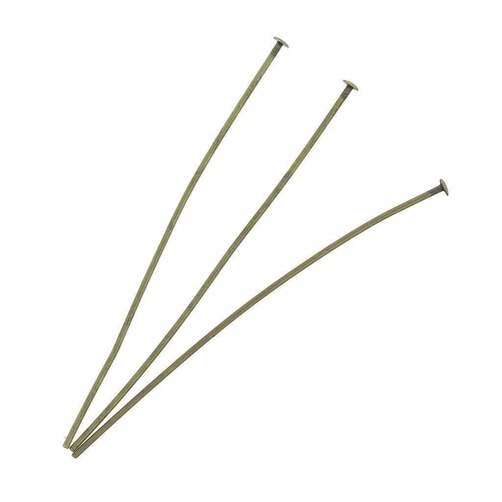 150 Clous Tiges Tête Plate Métal Argenté/bronze/cuivré 5cm - Pour Bijoux, Perles - Neuf