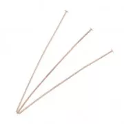 Clous tête plate 51x0.7 mm - Doré rose x25