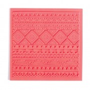 Plaque de texture 9 cm pour pâte polymère - Ethnique x1|raw }}