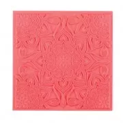 Plaque de texture 9 cm pour pâte polymère - Boho Chic x1