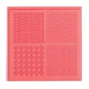 Plaque de texture 9 cm pour pâte polymère - Vannerie x1