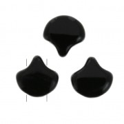 Perles en verre Ginko Duo 2 trous 7.5x7.5 mm Jet x10g