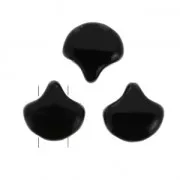 Perles en verre Ginko Duo 2 trous 7.5x7.5 mm Jet x10g
