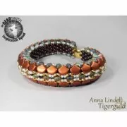 Perles en verre Ginko Duo 2 trous 7.5x7.5 mm Opaque White x10g