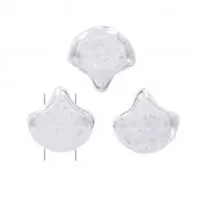 Perles en verre Ginko Duo 2 trous 7.5x7.5 mm Labrador x10g