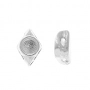 Cymbal - Perle pour Gemduo 8x5mm Areti avec fond plat cabochon 3mm Arg vieilli x1