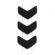 Perles en verre Chevron Beads 10x4 mm Jet Mat x30|raw }}