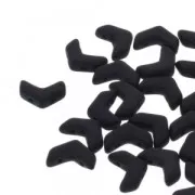 Perles en verre Chevron Beads 10x4 mm Jet Mat x30