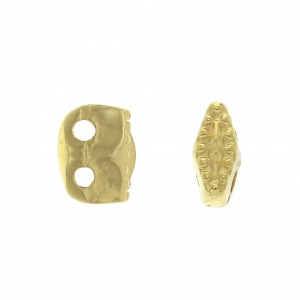 Cymbal Bead Substitute - Perle en métal pour Superduo 2.5x5 mm Varidi Doré à l'or fin x1