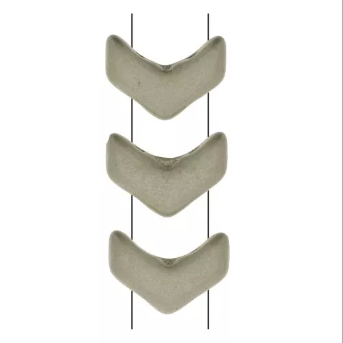 Perles en verre Chevron Beads 10x4 mm Beige Metallic Mat x30
