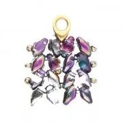 Cymbal Bead Endings - Embout de finition pour SuperDuo 4x6mm Kolympos Arg vieil x1