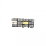 Cymbal Bead Substitute -Perle en métal Half Tila 5x2.3x2.4 mm Marathi Arg vieil x1