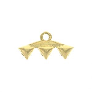 Cymbal Bead Endings - Embout pour tissage de perles GemDuo 16x8mm Vani III Doré à l'or fin x1