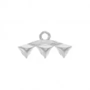 Cymbal - Embout pour tissage de perles GemDuo 16x8mm Vani III Argenté vieilli x1