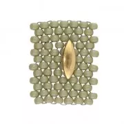 Cymbal - Perle en métal pour Rocaille Miyuki 8/0 - 5.2x12mm Livari Doré à l'or fin x1