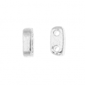 Cymbal - Perle en métal pour Rocaille Miyuki 8/0 - 2.6x5.5mm Vai Arg vieilli x1