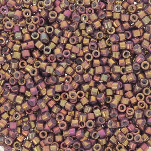 Miyuki Delica 11/0 DB1010 - Metallic Earth Batik Gold Iris x8g