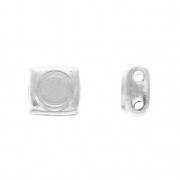 Cymbal Bead Substitute -Perle en métal Tila Beads 5x5x2.4mm Peponas Arg Vieilli x1