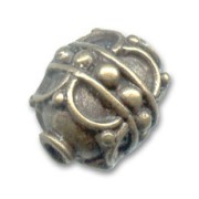 Olive métal décorée 15x12 mm bronze x1