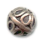 Perle métal 10 mm cuivré vieilli x1