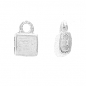 Cymbal Bead Endings - Embout de finition pour Tila Beads 7x5mm Piperi Arg vieil x1