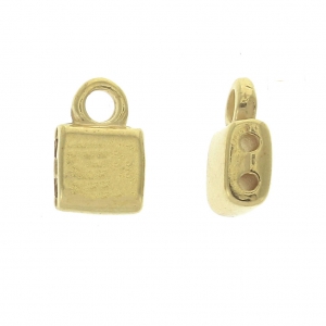 Cymbal Bead Endings - Embout de finition pour Tila Beads 7x5 mm Piperi Doré à l'or fin x1