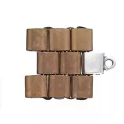 Cymbal Bead Endings - Embout de finition pour Tila Beads 7x5 mm Piperi Doré à l'or fin x1