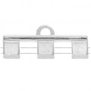 Cymbal - Embout pour tissage de perles Tila Beads 25x10 mm Piperi III Arg vieil x1|raw }}