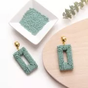 Clous d'oreilles demi-boule 10 mm - Doré à l'or fin x2