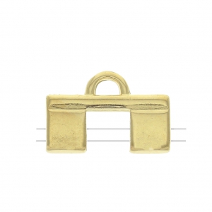 Cymbal - Embout pour tissage de perles Tila Beads 15x10 mm Piperi II Doré à l'or fin x1