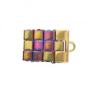 Cymbal - Embout pour tissage de perles Tila Beads 15x10 mm Piperi II Doré à l'or fin x1