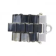 Cymbal -Embout pour tissage de perles Tila Beads 15x10 mm Piperi II Arg Vieilli x1